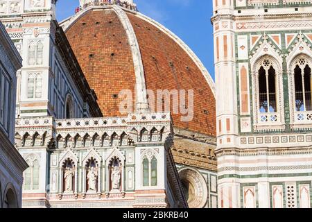 Kathedrale und Glockenturm von Florenz (Detail) Stockfoto