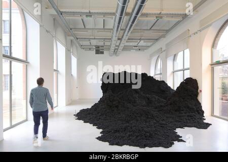 Frankreich, Loiret, Orleans, FRAC (Regional Contemporary Art Fund) Centre Val de Loire, Gebäude von den Architekten Jakob + MacFarlane (2013), Arbeit mit dem Titel der Schattenraum (2016) von Architekten aus New Territories (S / HE) Stockfoto