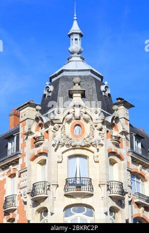 Frankreich, Loiret, Orleans, rue Jeanne d'Arc, Gebäude aus dem 19. Jahrhundert Stockfoto