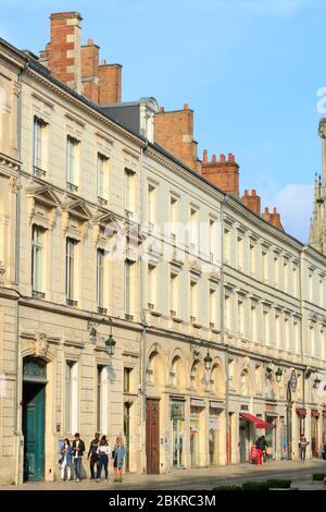 Frankreich, Loiret, Orleans, rue Jeanne d'Arc, Gebäude des 20. Jahrhunderts Stockfoto