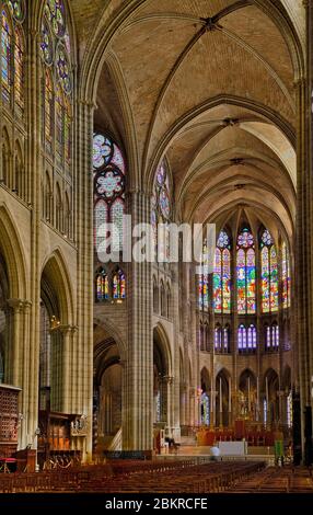 Die Basilika Saint-Denis, Saint-Denis, Seine-Saint-Denis, Frankreich Stockfoto