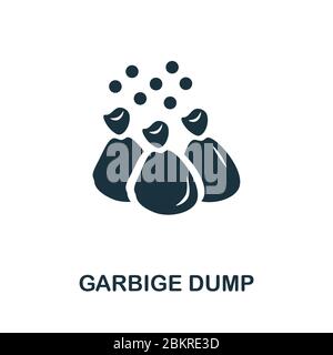 Symbol für Garbige-Loch. Einfache Abbildung aus der Recycling-Sammlung. Creative Garbige Dump Icon für Web-Design, Vorlagen, Infografiken und vieles mehr Stock Vektor