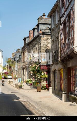 Frankreich, Morbihan, Josselin, Notre-Dame Platz Stockfoto