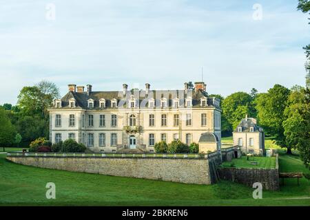 Frankreich, Morbihan, Bignan, das Schloss von Kerguehennec und der Park, Zentrum für zeitgenössische Kunst und kulturelles Begegnungszentrum Stockfoto