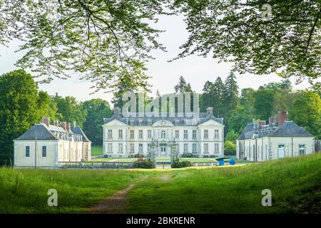 Frankreich, Morbihan, Bignan, das Schloss von Kerguehennec und der Park, Zentrum für zeitgenössische Kunst und kulturelles Begegnungszentrum Stockfoto