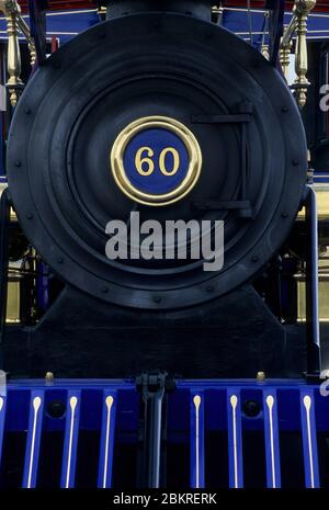 Dampf-Motor Jupiter Detail, Golden Spike National Historic Site, Utah Stockfoto