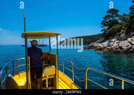 Kroatien, Dalmatien, Dubrovnik, als Weltkulturerbe der UNESCO, touristische batyscaphe Stockfoto