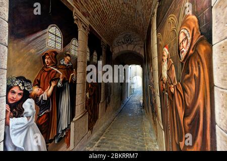 Frankreich, Aisne, Laon, Oberstadt, Ruelle des Neufliers Stockfoto