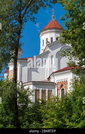 Litauen (Baltikum), Vilnius, Altstadt, Uzupis Künstlerisches Republikviertel, Theotokos Orthodoxe Kathedrale Stockfoto