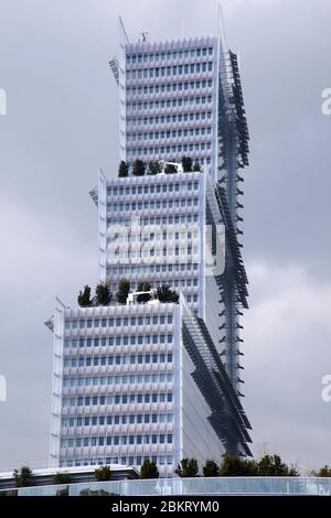 Frankreich, Paris, Clichy Batignolles Ökobezirk bezeichnet als New Urban District von der Region ?le-de-France, neuer Palais de Justice in Paris und der neue Sitz der Regionaldirektion der Justizpolizei von dem Architekten Renzo Piano Stockfoto