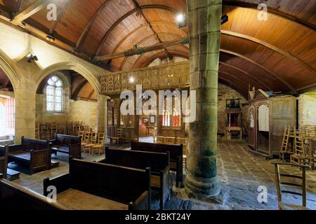 Frankreich, Cote d'Armor, Loc Envel, in der Kirche, der Jube Stockfoto