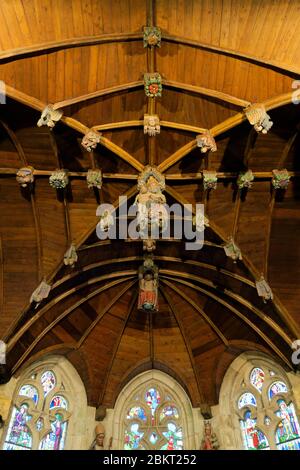 Frankreich, Cote d'Armor, Loc Envel, in der Kirche, das Gewölbe Stockfoto