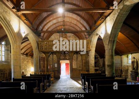 Frankreich, Cote d'Armor, Loc Envel, in der Kirche, der Jube Stockfoto