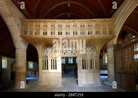 Frankreich, Cote d'Armor, Loc Envel, in der Kirche, der Jube Stockfoto