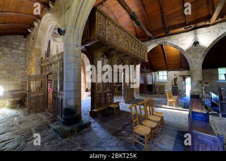 Frankreich, Cote d'Armor, Loc Envel, in der Kirche, der Jube Stockfoto