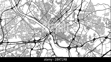 Stadtvektor Stadtplan von Trenton, USA. Hauptstadt des Bundesstaates New Jersey Stock Vektor