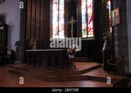 kirche saint peter in crozon in der bretagne (frankreich) Stockfoto