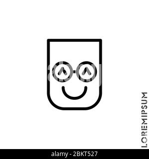 Lächeln-Symbol. Symbol für glückliche, lachende Emotionen. Einfache Linie, Kontur Vektor Ausdruck von Stimmung Icons für ui und ux, Website oder mobile Anwendung. Stock Vektor