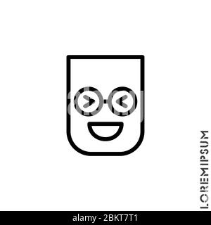 Emoticon Vektor-Symbol auf weißem Hintergrund. vektor Emoticon Symbol Symbol Zeichen aus moderner Benutzeroberfläche Sammlung für mobile Konzept und Web-Apps desig Stock Vektor