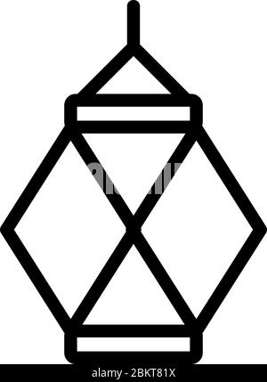 vesak Laterne Symbol Vektor Umriss Illustration Stock Vektor