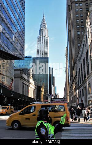 New York, US - 20/12/2019: Chrysler Building ist ein Hochhaus im Art Deco-Stil im Turtle Bay Viertel auf der Ostseite von Manhattan USA Stockfoto