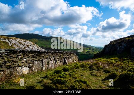 Aufgenommen vom Gipfel eines der vielen kambrischen Berge in Mittel-wales Stockfoto