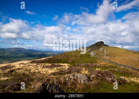 Aufgenommen vom Gipfel eines der vielen kambrischen Berge in Mittel-wales Stockfoto