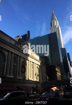 New York, US - 20/12/2019: Chrysler Building ist ein Hochhaus im Art Deco-Stil im Turtle Bay Viertel auf der Ostseite von Manhattan USA Stockfoto