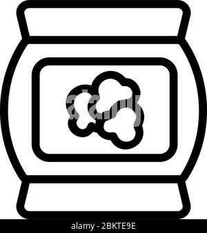 popper Popcorn Maker Symbol Vektor Umriss Illustration Stock Vektor