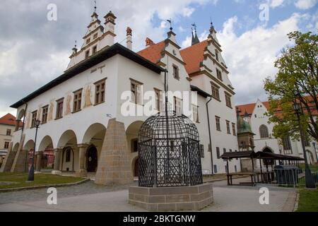 Historisches Zentrum von Levoca - Platz, Slowakei Stockfoto