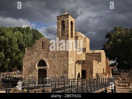 Basilika Panagia Chrysopolitissa - Agia Kyriaki Kirche in Pathos. Zypern Stockfoto