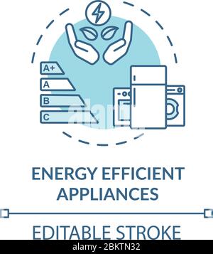 Symbol für energieeffizientes Gerät mit türkisfarbenem Konzept Stock Vektor