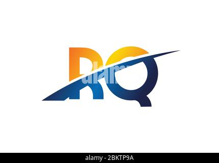 Anfangsmonogramm Buchstabe R Q Logo Design Vektor-Vorlage. Grafisches Alphabet-Symbol für Corporate Business Identity Stock Vektor