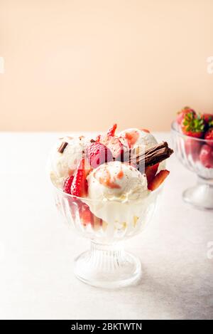 Vanille-Eis Stockfoto