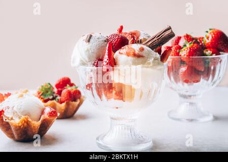 Vanille-Eis Stockfoto
