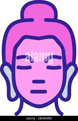 buddha Bild Symbol Vektor Umriss Illustration Stock Vektor