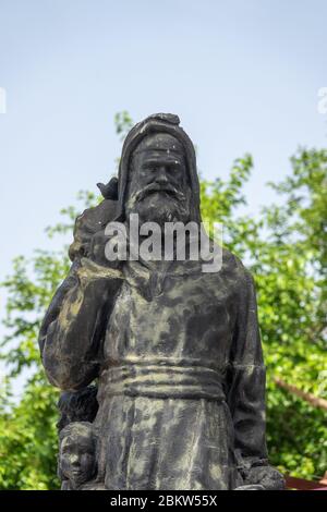 Demre, Antalya, Türkei - 03. Juni 2019: Statue des heiligen Nikolaus des Wundertäters von Myra. Alte byzantinische griechische Kirche des Heiligen Nikolaus des Wunderzwei Stockfoto