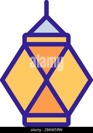 vesak Laterne Symbol Vektor Umriss Illustration Stock Vektor