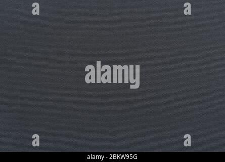 Natürliche Leinenstruktur Hintergrund mit zarten Gitter, dunkelgrau schwarz Leinwand Textur Hintergrund Stockfoto