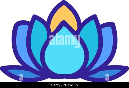 lotus Blume Symbol Symbol Vektor Umriss Illustration Stock Vektor