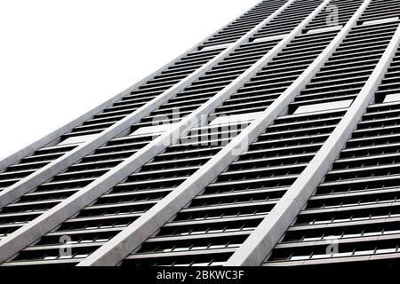 Schwarz und Weiß abstrakte Muster und Textur der modernen Architektur Stockfoto