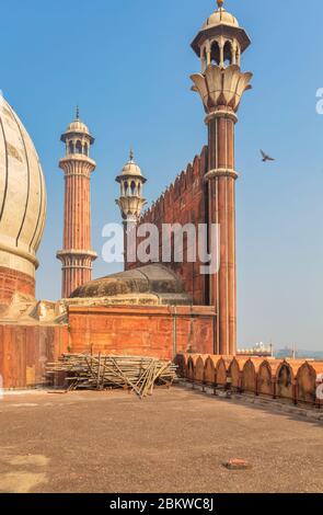 Jama Masjid Moschee, 1656, Delhi, Indien Stockfoto