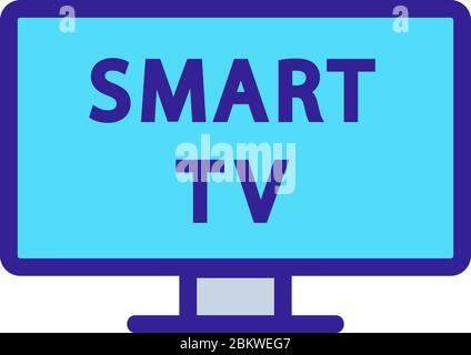Abbildung des Smart-TV-Symbols für Vektorgrafiken Stock Vektor
