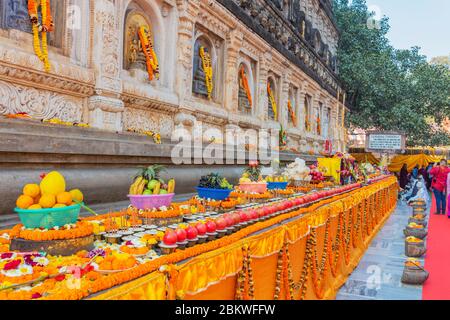 Mahabodhi-Tempel in Bodhgaya, Bihar, Indien Stockfoto