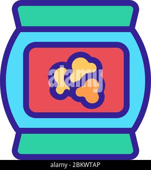 popper Popcorn Maker Symbol Vektor Umriss Illustration Stock Vektor