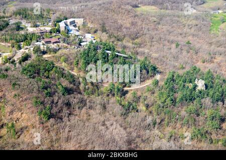 Luftaufnahme von House on the Rock, einer Touristenattraktion in der Nähe von Spring Green, Wisconsin, USA. Stockfoto