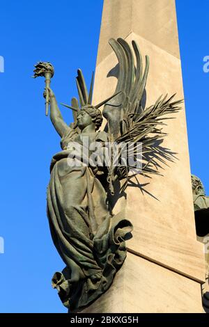 Universal Exhibition Monument, Louis Companys Street, Barcelona, Katalonien, Spanien, Europa Stockfoto