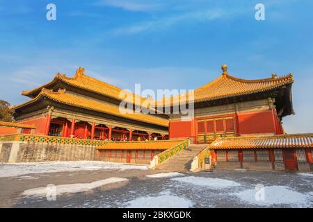 Peking, China - Jan 9 2020: Jiaotaidian (Hall of Union) ist einer der 3 wichtigsten Paläste in der Verbotenen Stadt inneren Gericht, zwischen Palast von H befindet Stockfoto