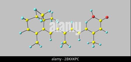 Isotretinoin oder 13-cis-Retinosäure ist ein Medikament, das hauptsächlich zur Behandlung schwerer Akne verwendet wird. Es wird auch verwendet, um bestimmte Hautkrebs zu verhindern. 3d-Illust Stockfoto