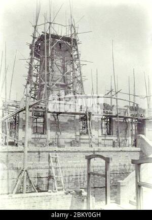 Ilocos Norte - Cape Bojeador Leuchtturm Bau 1893. Stockfoto